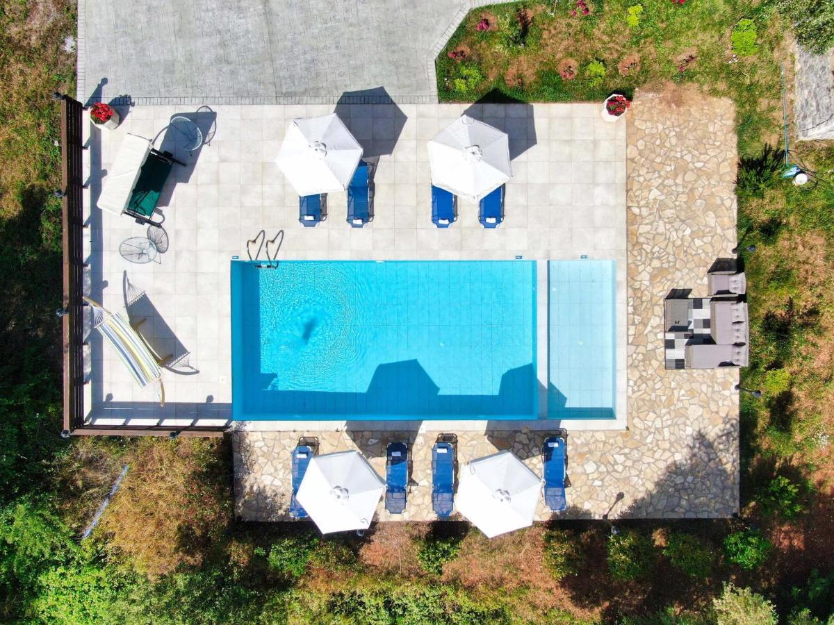 Villa Jazz Rock With Large Private Pool Gouvia Bagian luar foto