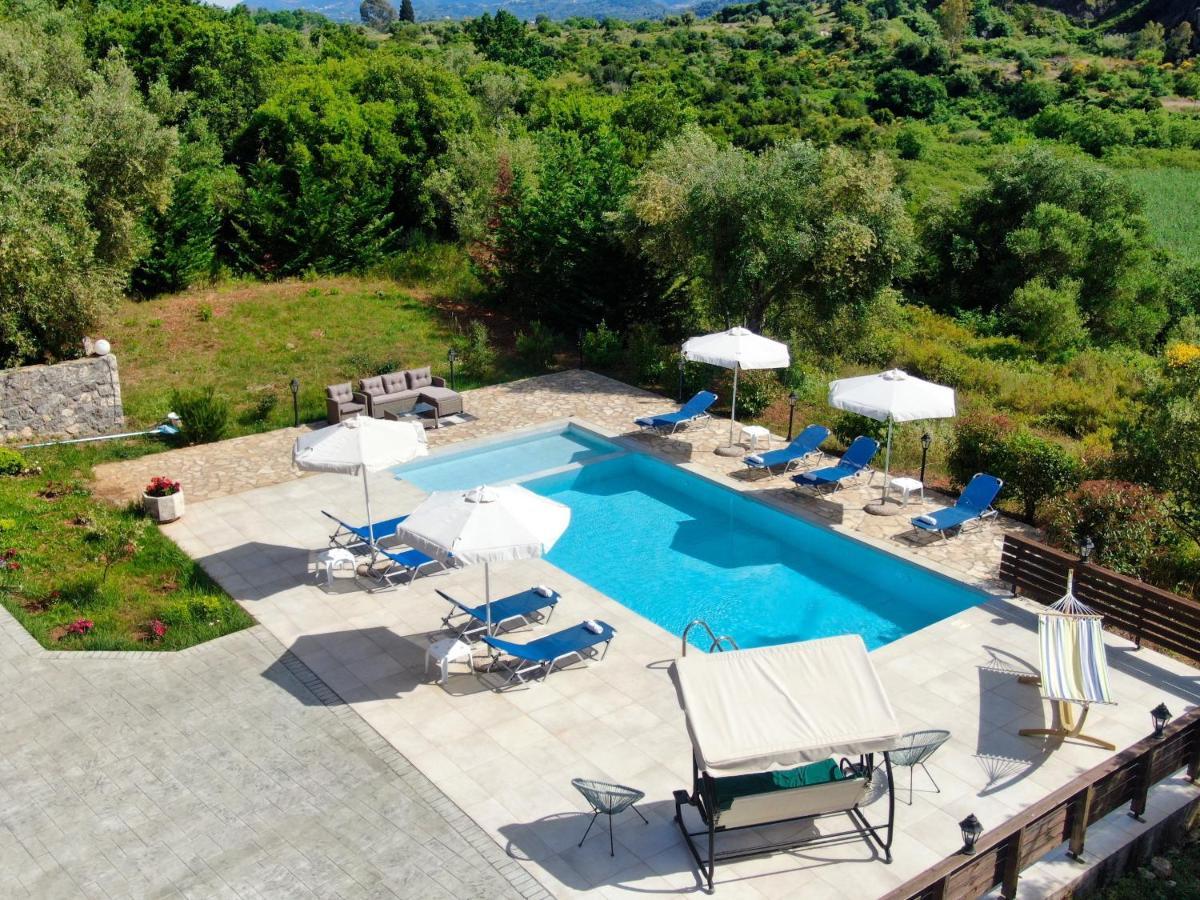 Villa Jazz Rock With Large Private Pool Gouvia Bagian luar foto